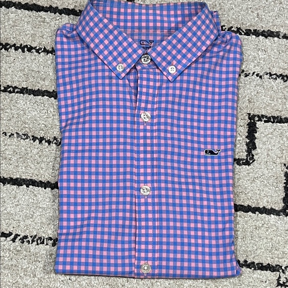 Vineyard Vines Other - Vineyard Vines Pink and Blue Gingham Button-Down Shirt